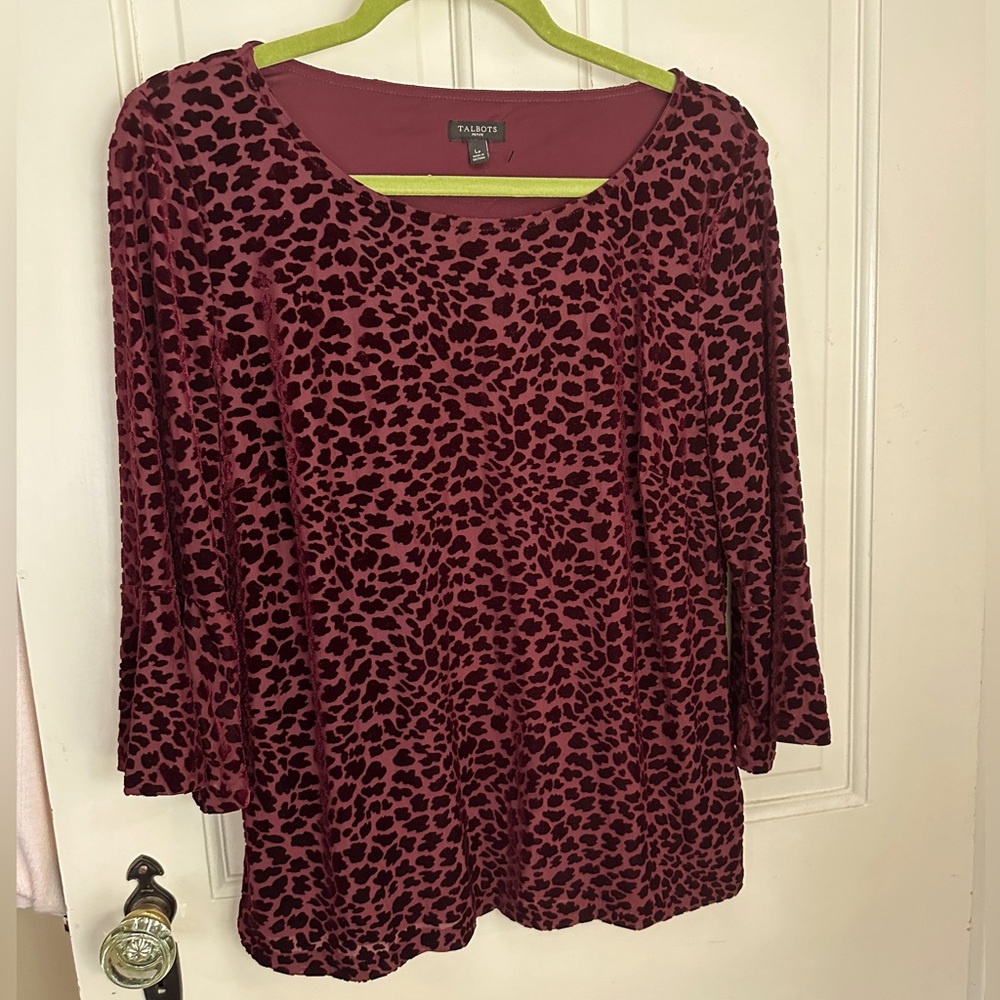 TALBOTS Cocktail wine velvet top LP NWOT Orig $168